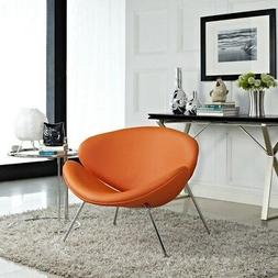 Orange Metal Faux Leather