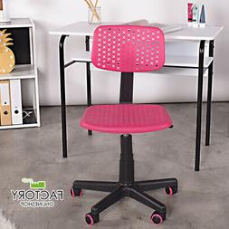 Pink Swivel Kids Room Computer Student Desk Task Adjustable 