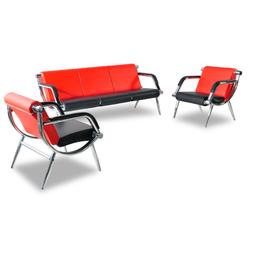 Waiting Room Set Reception Pu Leather Airport Guest Sofa Mod