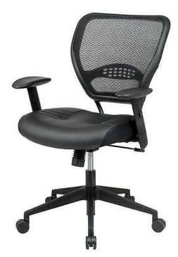 OFFICE STAR 5700E Desk Chair, Series Space Leather Black