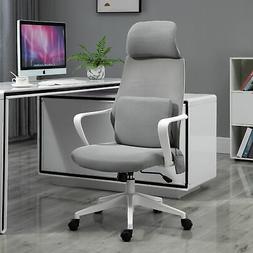 W/ Massage Lumbar Pad Usb Adjustable Seat & Headrest Grey