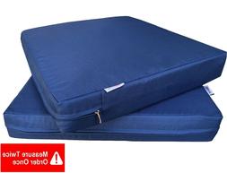 Patio Cushions Memory Foam 24"x22"x4" Waterproof