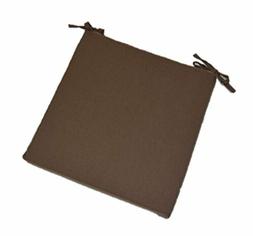Seat Cushion With Ties - Solid Brown - Choose Size