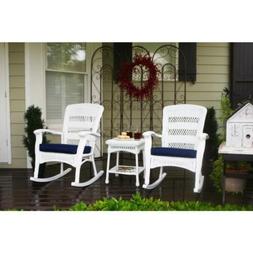 Patio Furniture Navy Blue Cushions 3-piece