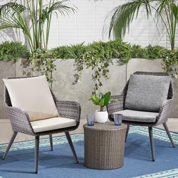 Pe Rattan Accent Chair With Cushion Patio Furniture*