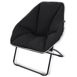 , Large Dish Chair For Teens Kids Adults, Black 34x23.6x17 I