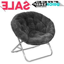 Seat Stool Saucer Soft Folding Living Room Sofa, Black
