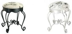 Silver Black Stool