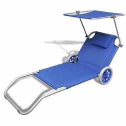 W/ Canopy & 2 Wheels Blue