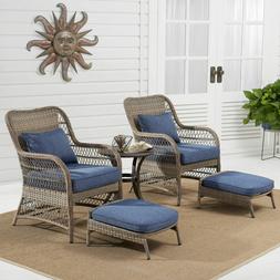 S Table Ottoman Set 5 Pcs Outdoor With Cushions Deck