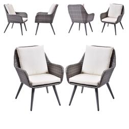 Leisure Back Armchair With Beige Cushion Outdoor