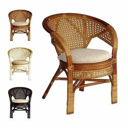 Pelangi Handmade Rattan Wicker Dining Chair w/Cushion