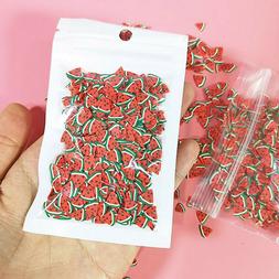 Pieces Nail Art Slide Charms Fruit Slices Putty Filler Toys 