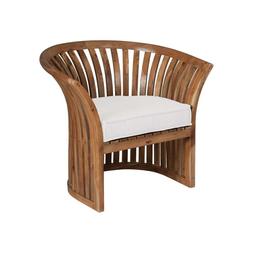 Teak Barrel Cushions In White Comfortable