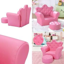 Couch Girls Pink Lounger With Footrest Stool Ottoman