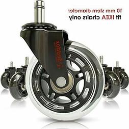 Wheels 10mm Stem - Fit Ikea Chairs Only 2day Ship