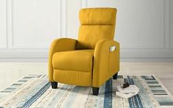 In Linen Upholstery Side Pocket Yellow