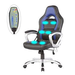 Leather Ergonomic Computer Office Chair Blue