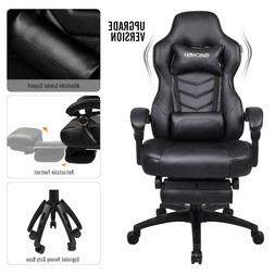 Ergonomic Leather Swivel Office Computer Desk Seat Footrest