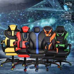 Racing Ergonomic Swivel High Back Pu Computer Seat Recliner