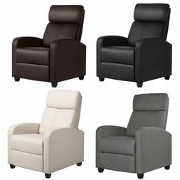 Single Modern Reclining Sofa  Home Theater Seating Club Chai