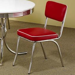 S Chrome Vinyl Vintage 50's Diner Style Seats Set Of 2