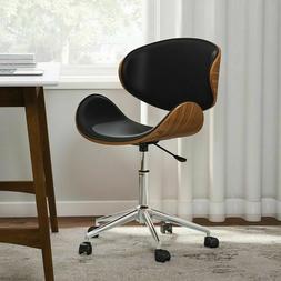 Black Mid Century Modern Vintage Style Armless Home Office