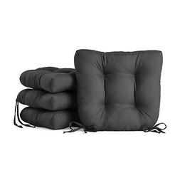 Cushion Pads Set Of 4 Microfiber Cover W/ Ties