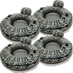 Intex River Run I Camo Inflatable Floating Tube Raft w/ Cuph