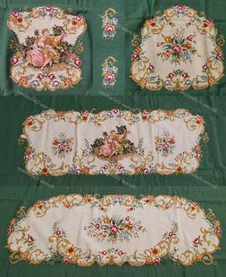 Upholstery Cover Sets Dark Green Beige Interior Deluxe