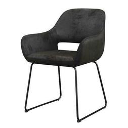 In Black Linen Fabric