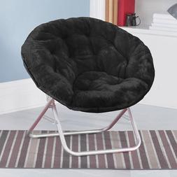 For Kids, Teens Saucer Chair, Black Game Room Chair