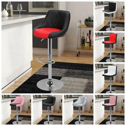 Set Of 2 Extra Comfort Bar Stool Back Support Adjustable Swi