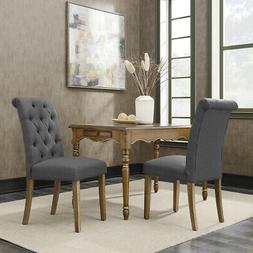 Dining Seat Dark Gray Cushion Seat Backrest, Set Of