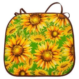Pads Cushions Sunflowers Yellow Green Orange Brown