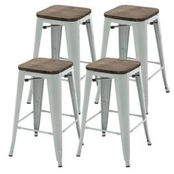 With Wood Top Seat Silver