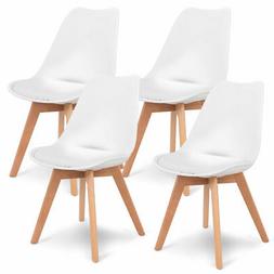 S Modern Dsw Armless Side Chair Wood Legs White