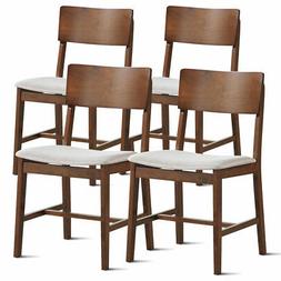 S Fabric Upholstered Seat Wood Legs