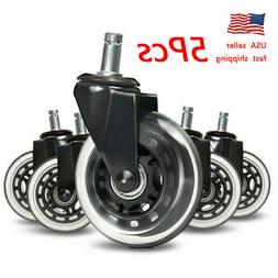 Caster Rubber Swivel Wheels Replacement Heavy Duty 3 Inch