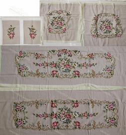 Cover Sets Full Blooming Roses Swirls Hand Woven