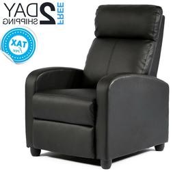 Small Space Black Leather Reclining Tv Watching Bedroom