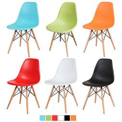 Style DSW Wood Base Mid Century Modern Shell Dining Side Cha