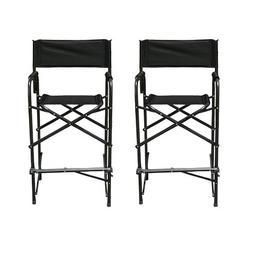 S Black Aluminum Folding Chair Outdoor Indoor Chairs 2 Pack