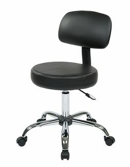 W/ Dual Casters -black-