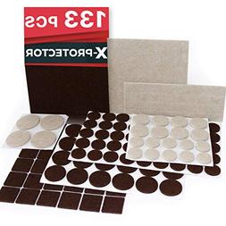 X-PROTECTOR Premium TWO COLORS Pack Furniture Pads 133 piece
