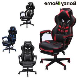Overstuffed Padded Computer Chairs Footrest