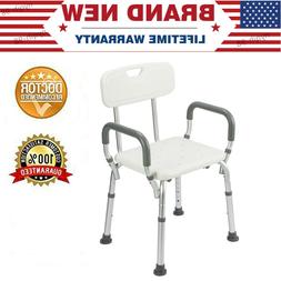 Stool Back And Arms Bathroom Seat Height Adjustable