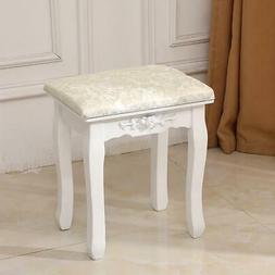 Floral Design Dressing Room Make-up Chair Padded Stool Bedro