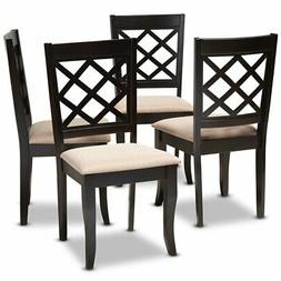 Baxton Studio Verner S Espresso Brown Finished Wood Dining C