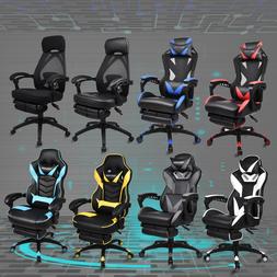 High Back Recliner W/ Footrest Racing Bucket Seat Us